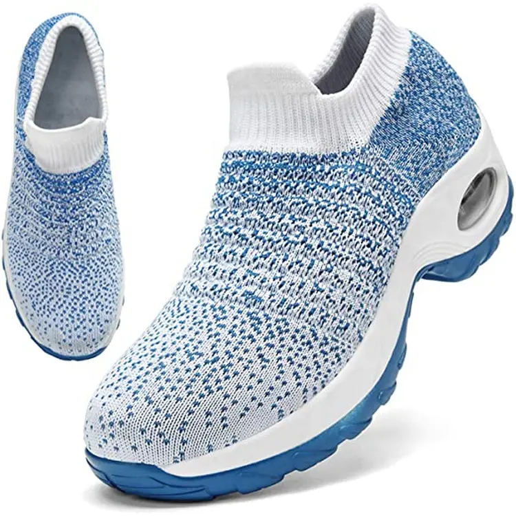 China Fashion Outdoor Walking Sneakers Comfortable Breathable Knitting Casual Shoes Men