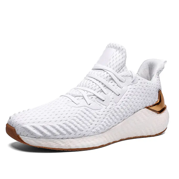 Custom Logo Designer OEM Rubber Outsole Mesh Upper Cheap Wholesale Casual Running Shoes White